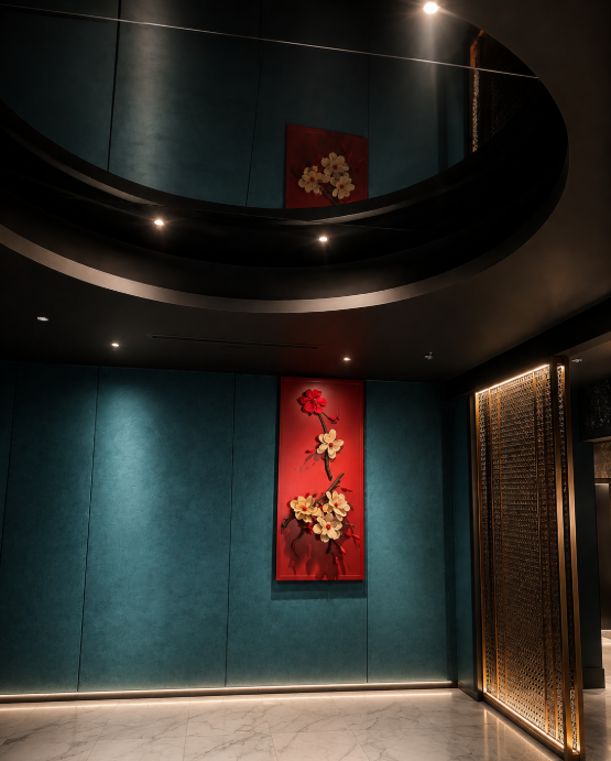 A quiet moment of beauty, where art, light, and architecture come together.