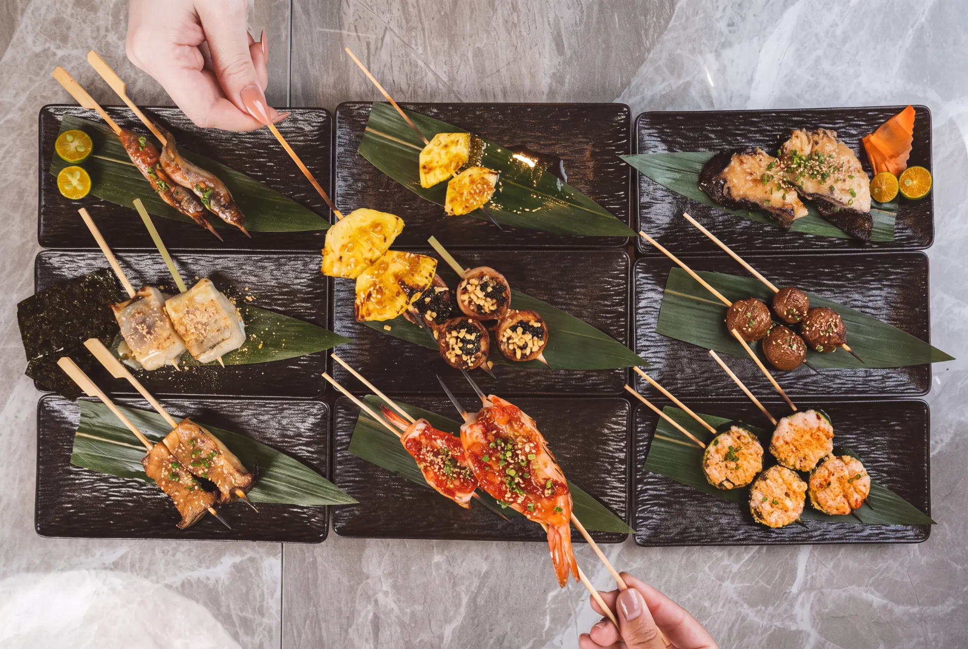 Sumu's collection of charred yakitori. An invitation to explore one yakitori at a time.